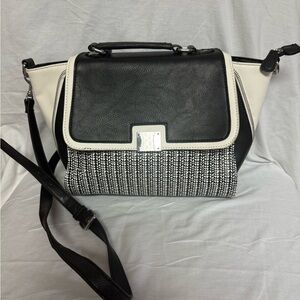Metaphor Black and Cream Shoulder Bag